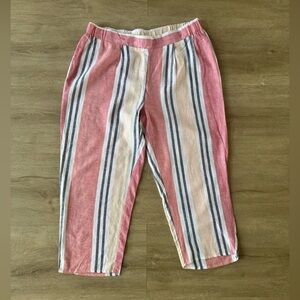 Striped Linen Blend Pants SZ SP
